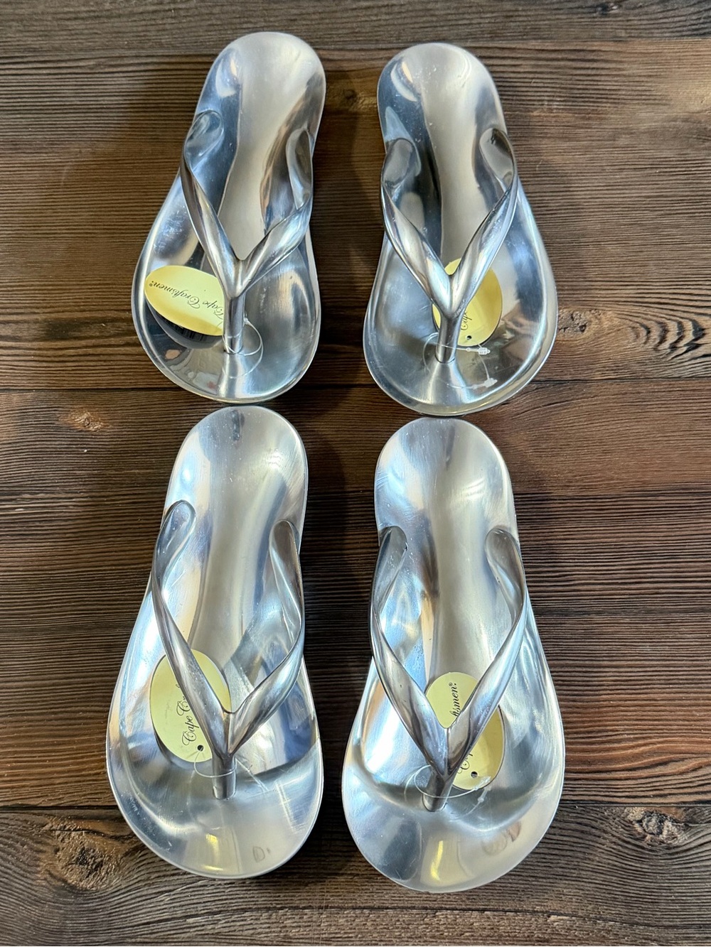 Metal Flip-Flop Trinket Dish - Set of 2